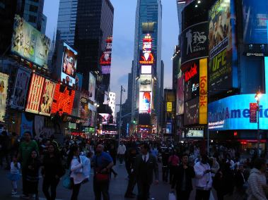 Time Square at sunset
