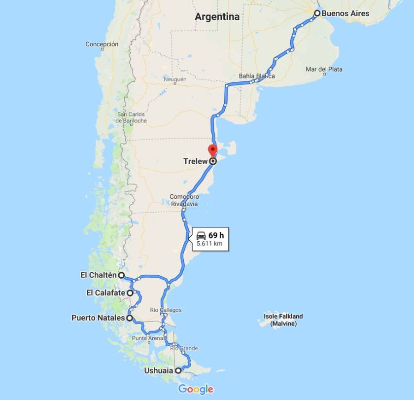 Percorso Argentina Patagonia