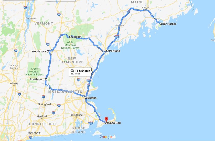 Itinerario New England