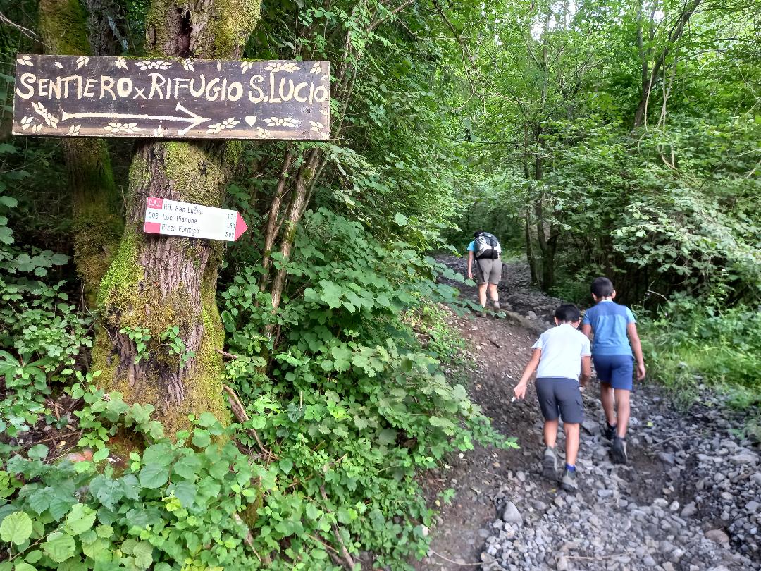 Inizio sentiero direttissima